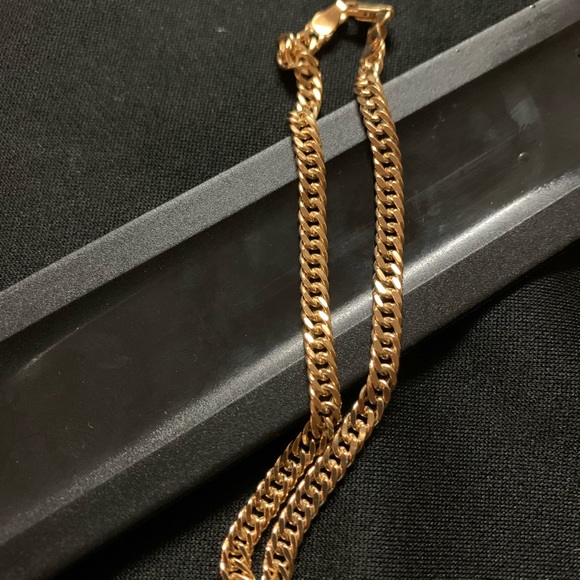 Curb bracelet genuine gold 18K - Picture 3 of 5